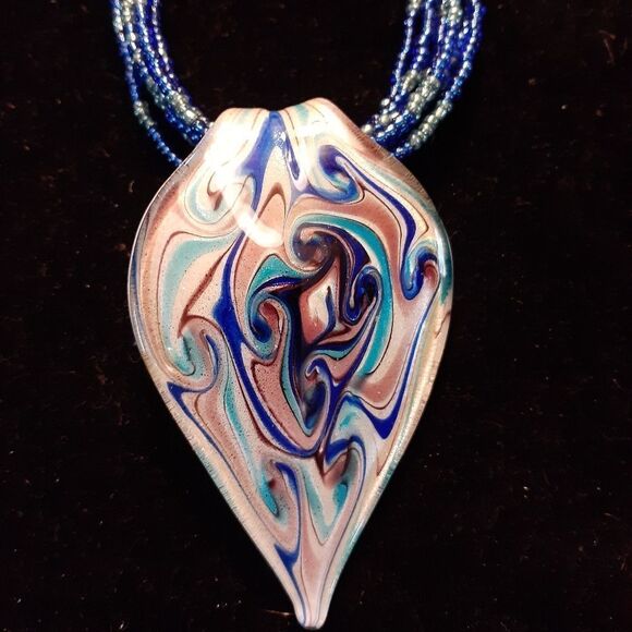 STATEMENT ART GLASS PENDANT 21" - Picture 1 of 6